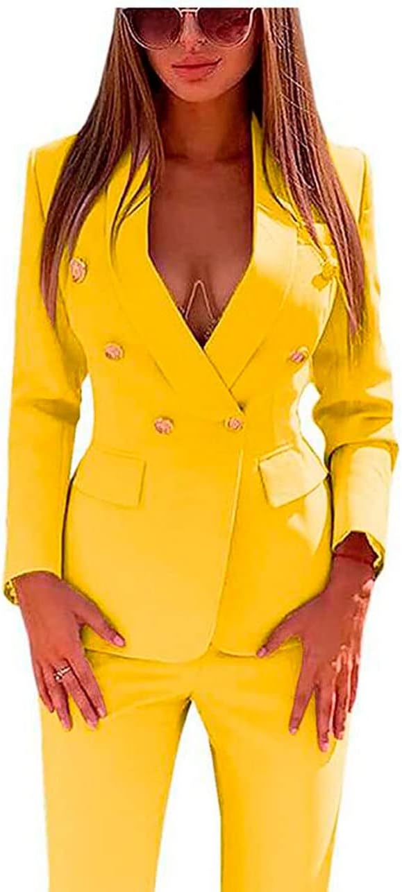 Women Pants Set Two Piece Sets Turn Down Collar White Blazer Elegant Coats Matching